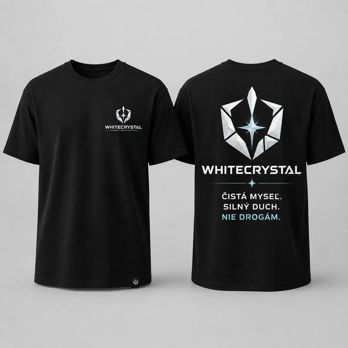 Čierne tričko WHITECRYSTAL